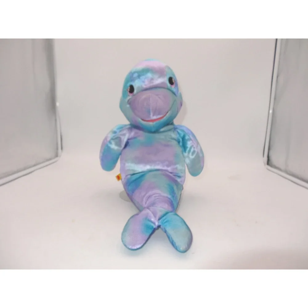 Build A Bear Workshop 2014 Sea Splash Dolphin Puppet Stuffed Animal‎ Blue Purple